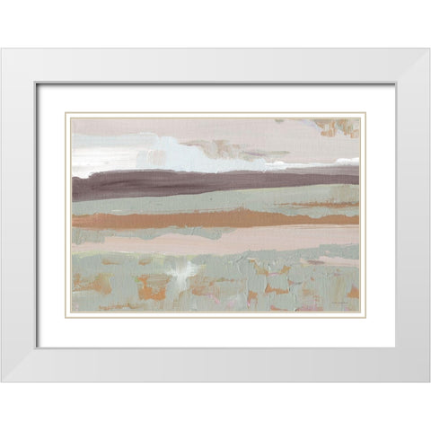 Neutral State of Mind   White Modern Wood Framed Art Print with Double Matting by Kamdon Kreations