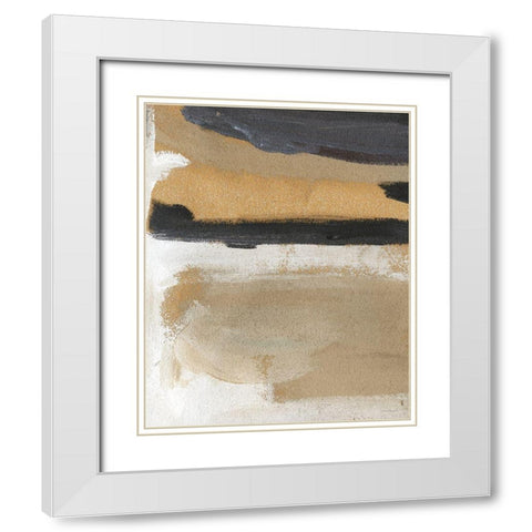 Wave White Modern Wood Framed Art Print with Double Matting by Kamdon Kreations