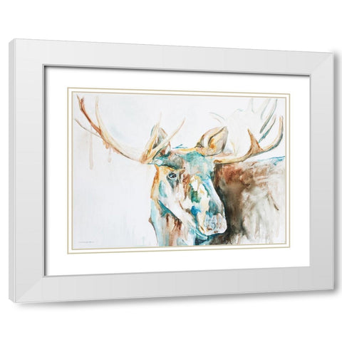 A Little Dip White Modern Wood Framed Art Print with Double Matting by Kamdon Kreations