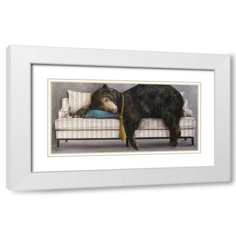 Bearing the Grind White Modern Wood Framed Art Print with Double Matting by Kamdon Kreations