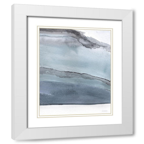 Up and Over the Hill White Modern Wood Framed Art Print with Double Matting by Kamdon Kreations