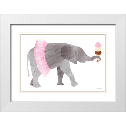 Neapolitan White Modern Wood Framed Art Print with Double Matting by Kamdon Kreations