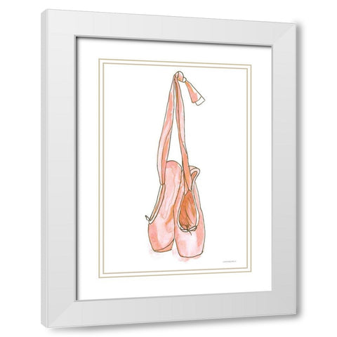 First Dance White Modern Wood Framed Art Print with Double Matting by Kamdon Kreations