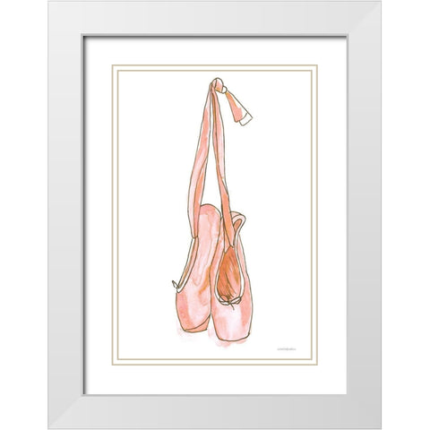 First Dance White Modern Wood Framed Art Print with Double Matting by Kamdon Kreations
