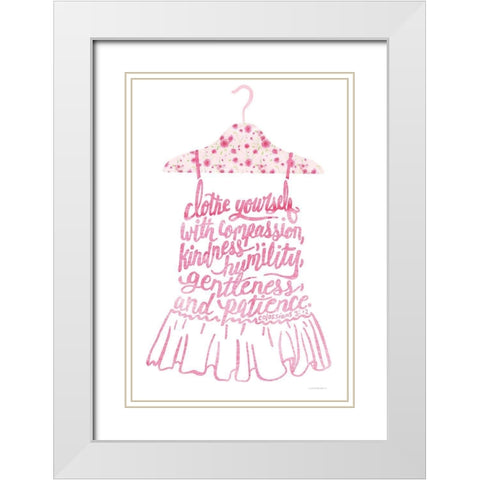 Clothe Yourself White Modern Wood Framed Art Print with Double Matting by Kamdon Kreations