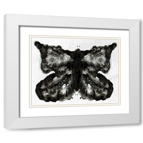 I See a Butterfly White Modern Wood Framed Art Print with Double Matting by Kamdon Kreations