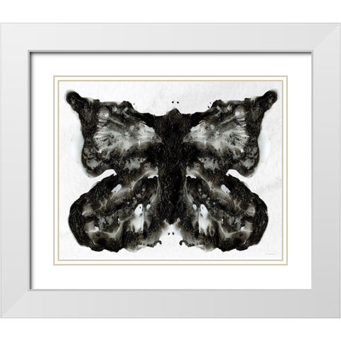 I See a Butterfly White Modern Wood Framed Art Print with Double Matting by Kamdon Kreations