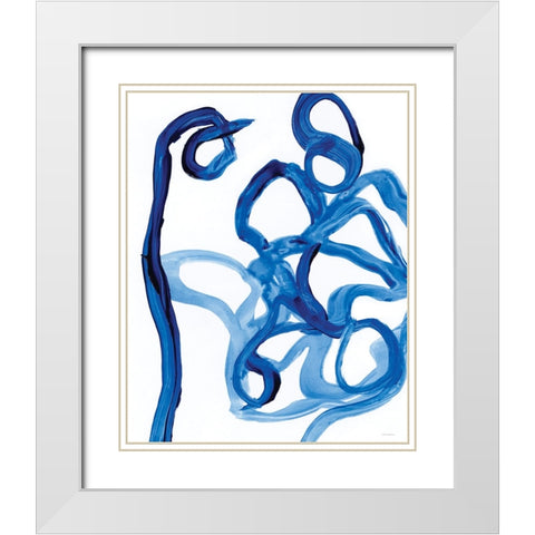 Family Dynamics White Modern Wood Framed Art Print with Double Matting by Kamdon Kreations
