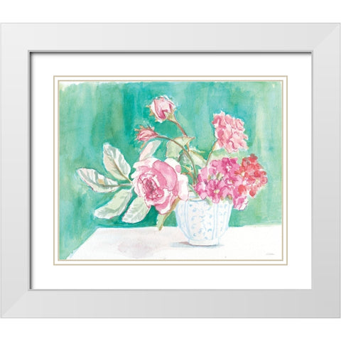 Grandmothers Bowl White Modern Wood Framed Art Print with Double Matting by Kamdon Kreations