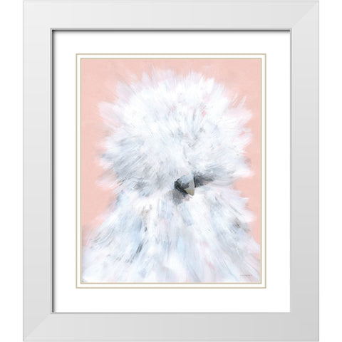That Chick Has Great Hair White Modern Wood Framed Art Print with Double Matting by Kamdon Kreations