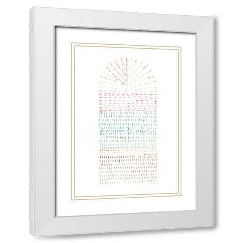 Throw Ladder White Modern Wood Framed Art Print with Double Matting by Kamdon Kreations
