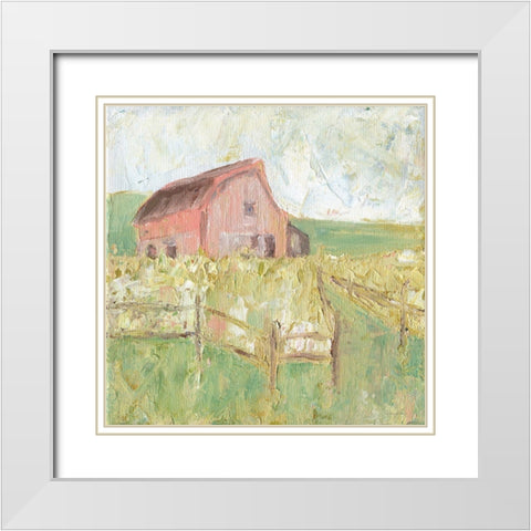 Sweet Georgia White Modern Wood Framed Art Print with Double Matting by Kamdon Kreations
