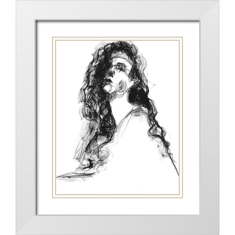 A Hing of Longing White Modern Wood Framed Art Print with Double Matting by Kamdon Kreations