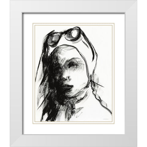 Convertible Drive White Modern Wood Framed Art Print with Double Matting by Kamdon Kreations