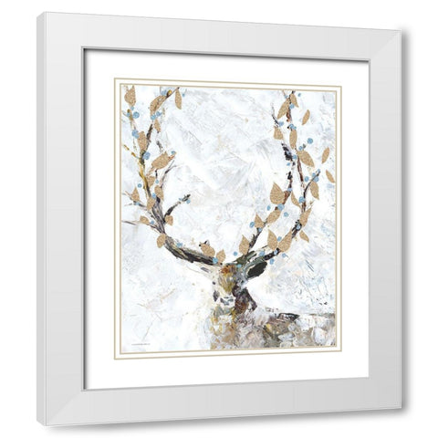 Adorned White Modern Wood Framed Art Print with Double Matting by Kamdon Kreations