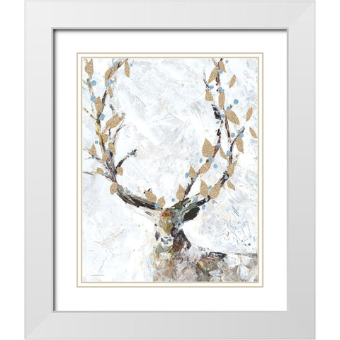 Adorned White Modern Wood Framed Art Print with Double Matting by Kamdon Kreations