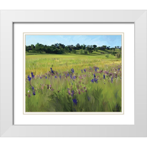 Bidwell Park White Modern Wood Framed Art Print with Double Matting by Kamdon Kreations