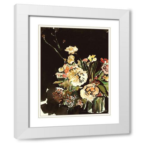 Evening Study in the Garden   White Modern Wood Framed Art Print with Double Matting by Kamdon Kreations