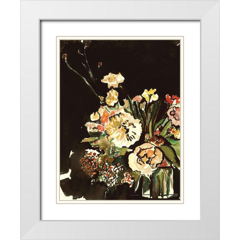 Evening Study in the Garden   White Modern Wood Framed Art Print with Double Matting by Kamdon Kreations