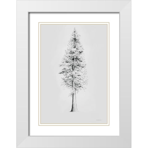 When a Redwood Isnt Red White Modern Wood Framed Art Print with Double Matting by Kamdon Kreations