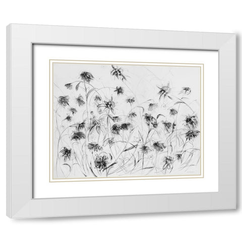 Edelweiss White Modern Wood Framed Art Print with Double Matting by Kamdon Kreations