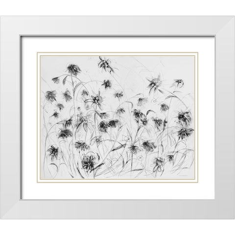 Edelweiss White Modern Wood Framed Art Print with Double Matting by Kamdon Kreations