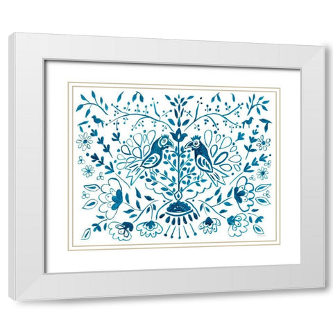 In a Pear Tree White Modern Wood Framed Art Print with Double Matting by Kamdon Kreations