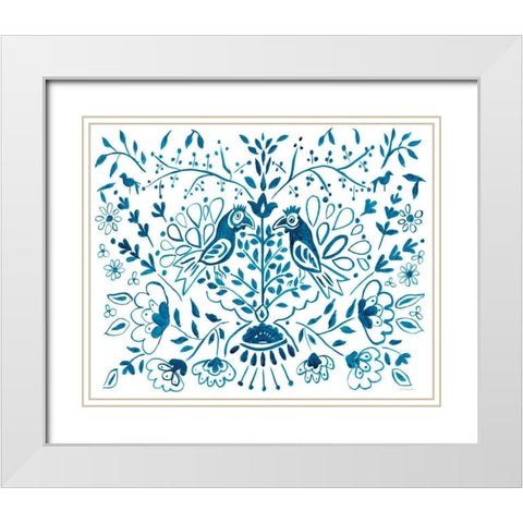 In a Pear Tree White Modern Wood Framed Art Print with Double Matting by Kamdon Kreations