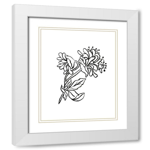 Slight-Sweet and Strong White Modern Wood Framed Art Print with Double Matting by Kamdon Kreations