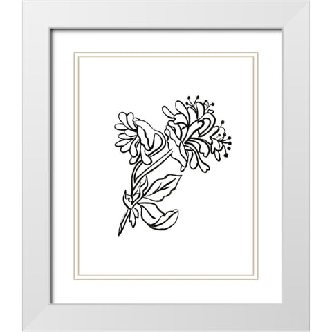 Slight-Sweet and Strong White Modern Wood Framed Art Print with Double Matting by Kamdon Kreations
