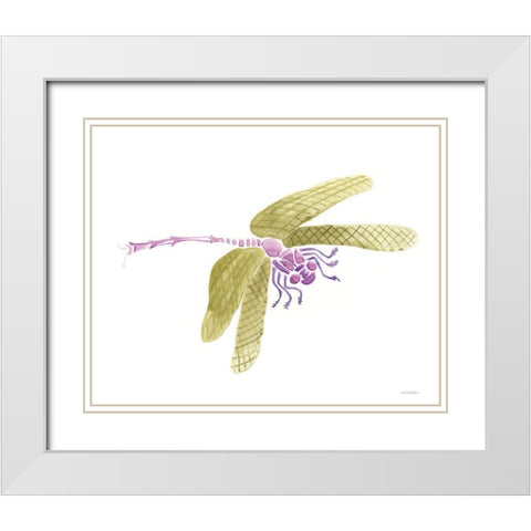 Dragon Lady White Modern Wood Framed Art Print with Double Matting by Kamdon Kreations