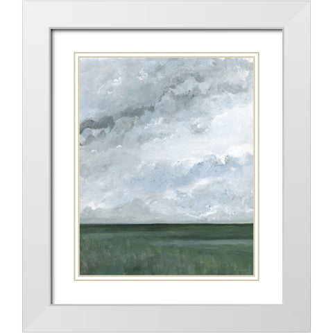 Monday Moods White Modern Wood Framed Art Print with Double Matting by Kamdon Kreations