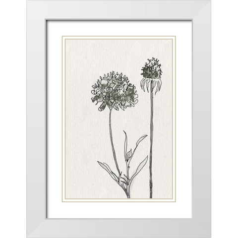 A Little to the Right White Modern Wood Framed Art Print with Double Matting by Kamdon Kreations