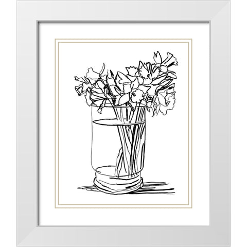 A Little One Sided White Modern Wood Framed Art Print with Double Matting by Kamdon Kreations