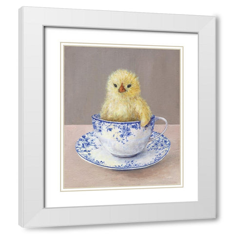 Which Came First? White Modern Wood Framed Art Print with Double Matting by Kamdon Kreations
