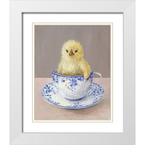 Which Came First? White Modern Wood Framed Art Print with Double Matting by Kamdon Kreations