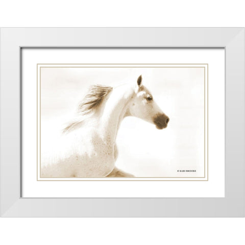 Dash I White Modern Wood Framed Art Print with Double Matting by Brooks, Kari