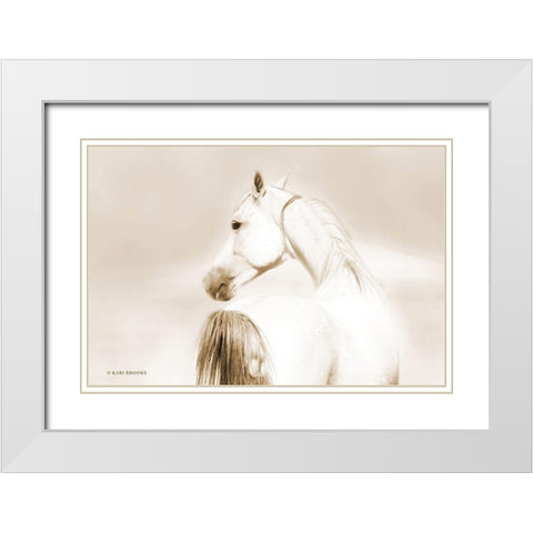 Dash II White Modern Wood Framed Art Print with Double Matting by Brooks, Kari
