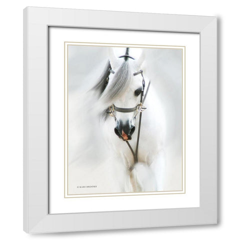 Dream Horse White Modern Wood Framed Art Print with Double Matting by Brooks, Kari