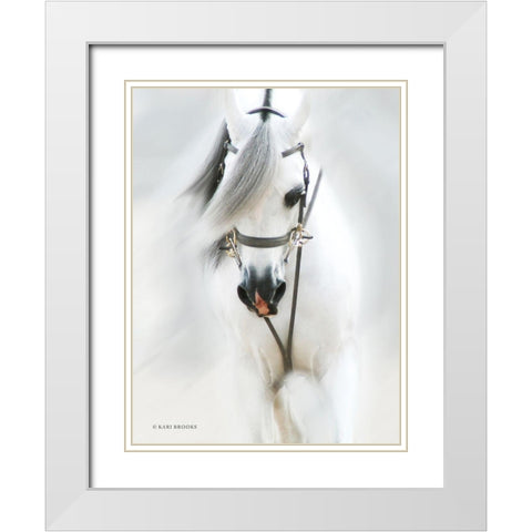 Dream Horse White Modern Wood Framed Art Print with Double Matting by Brooks, Kari
