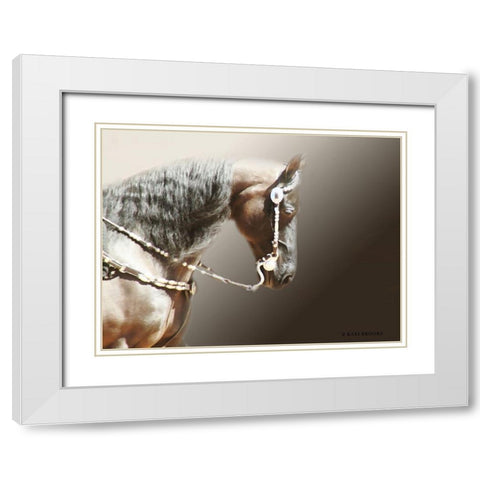 Black and Silver White Modern Wood Framed Art Print with Double Matting by Brooks, Kari