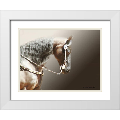 Black and Silver White Modern Wood Framed Art Print with Double Matting by Brooks, Kari