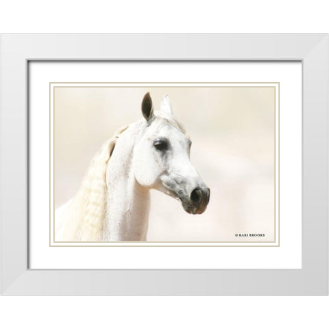 Aloof White Modern Wood Framed Art Print with Double Matting by Brooks, Kari