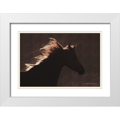 Golden Angel White Modern Wood Framed Art Print with Double Matting by Brooks, Kari