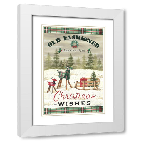 Christmas Wishes White Modern Wood Framed Art Print with Double Matting by Kennedy, Lisa
