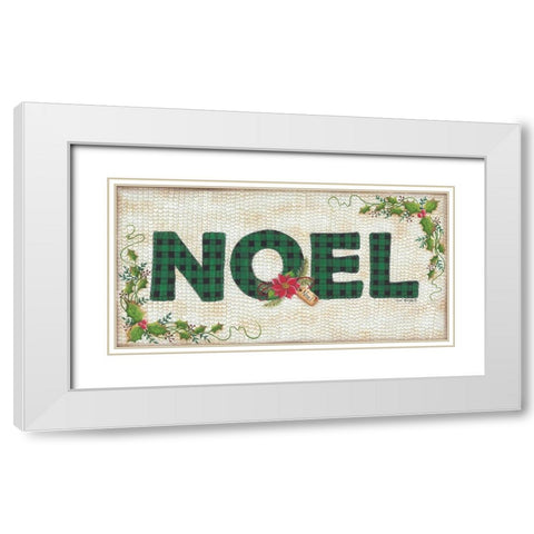 NOEL White Modern Wood Framed Art Print with Double Matting by Kennedy, Lisa