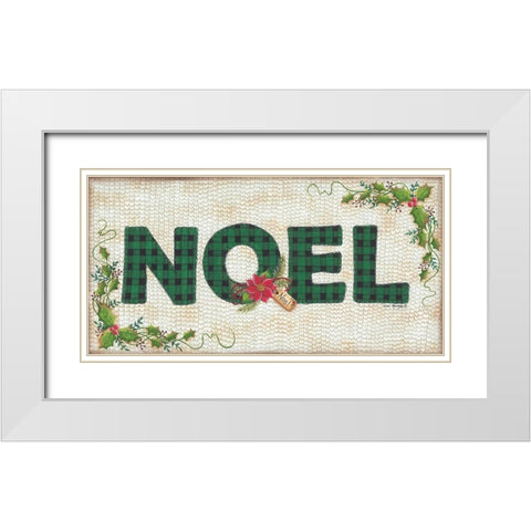 NOEL White Modern Wood Framed Art Print with Double Matting by Kennedy, Lisa