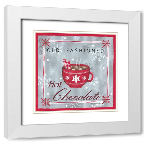 Hot Chocolate White Modern Wood Framed Art Print with Double Matting by Kennedy, Lisa
