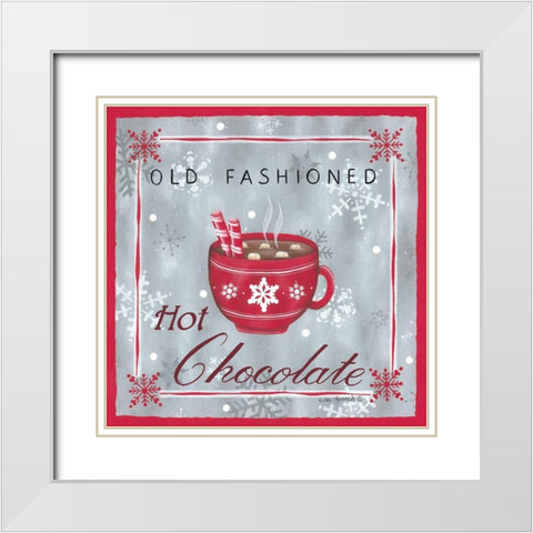 Hot Chocolate White Modern Wood Framed Art Print with Double Matting by Kennedy, Lisa
