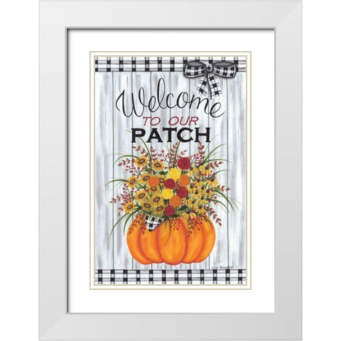 Welcome to Our Patch White Modern Wood Framed Art Print with Double Matting by Kennedy, Lisa